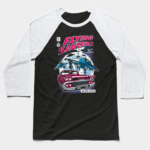 UFO Baseball T-Shirt by Bongonation